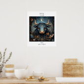 Taurus Zodiac Astrology Name & Birthday ポスター (キッチン)
