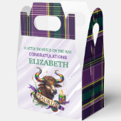 Taurus Zodiac Baby Shower 5"w x 3"l x 6.5"h フェイバーボックス (見開き)