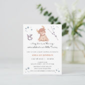 Taurus Zodiac Baby Shower Invitation シーズンカード (スタンド正面)