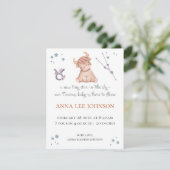 Taurus Zodiac Birth Announcement シーズンカード (スタンド正面)