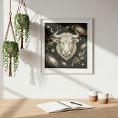 Taurus Zodiac Celestial Astrology ポスター