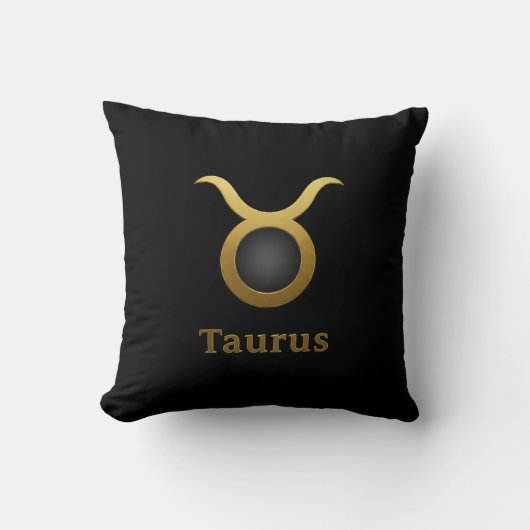 Taurus Zodiac / Cojín Símbolo de Tauro クッション (正面)