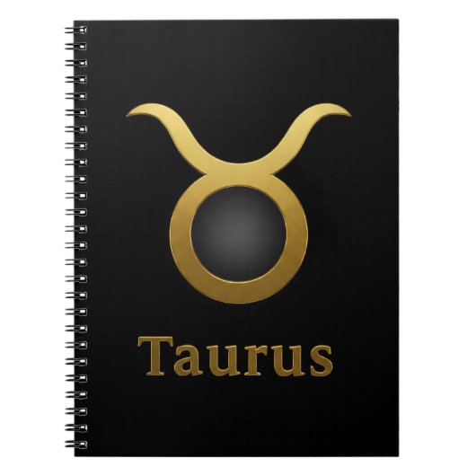 Taurus Zodiac / Cuaderno Símbolo de Tauro ノートブック (正面)