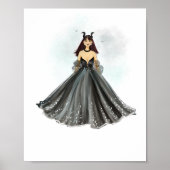 Taurus Zodiac Illustration – Hand Drawn ポスター (正面)