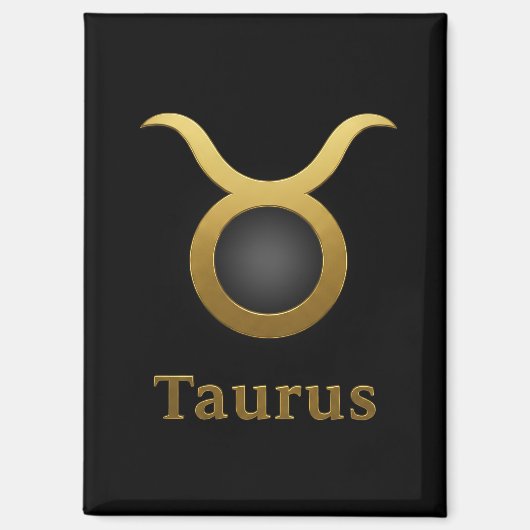 Taurus Zodiac / Imán de Nevera Símbolo de Tauro マグネット (正面)