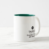 Taurus Zodiac Sign Astrology Birthday Coffee Mug ツートーンマグカップ (正面右)
