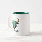 Taurus Zodiac Sign Astrology Birthday Coffee Mug ツートーンマグカップ (正面左)