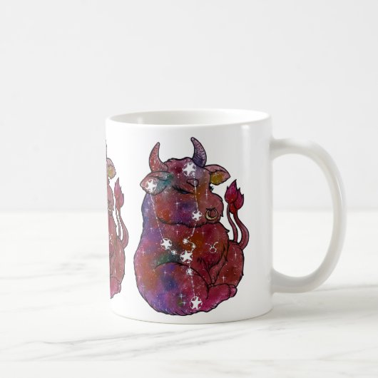 Taurus Zodiac Sign Birthday  コーヒーマグカップ (右)