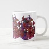 Taurus Zodiac Sign Birthday  ジャンボコーヒーマグカップ (右)