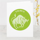 Taurus, Zodiac Sign, Horoscope, Astrology カード (黄色い花)