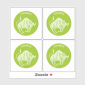 Taurus, Zodiac Sign, Horoscope, Astrology シール (シート)