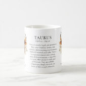 Taurus Zodiac Sign Horoscope Personalized Gift コーヒーマグカップ (中央)