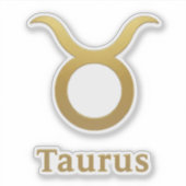 Taurus Zodiac Sign / Pegatina Tauro シール (正面)