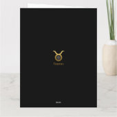 Taurus Zodiac Sign / Tarjeta Tauro カード (裏面)