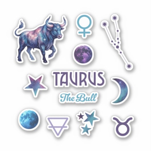 Taurus Zodiac Sticker Collection シール (正面)