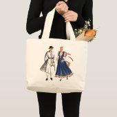 tautuのmeita国連delsが付いているキャンバスのバッグ ラージトートバッグ (正面(商品))