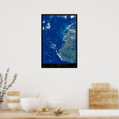 Tavarua & Namotu Islands, Fiji satellite poster ポスター (キッチン)