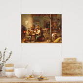 Tavern Scene - David Teniers Fine Art ポスター (キッチン)