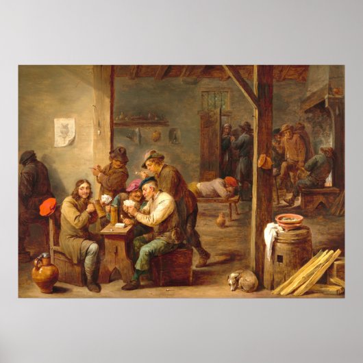 Tavern Scene - David Teniers Fine Art ポスター (正面)