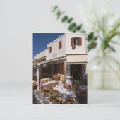 Taverna Nikos, Mykonos, Cyclades Islands，ギリシャ ポストカード (スタンド正面)
