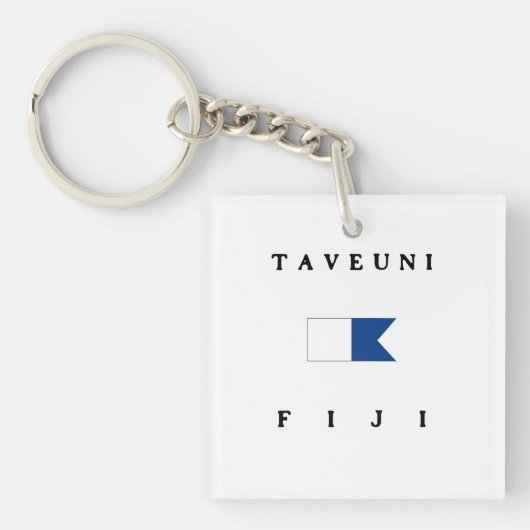 Taveuniフィージーのアルファ飛び込みの旗 キーホルダー (正面)