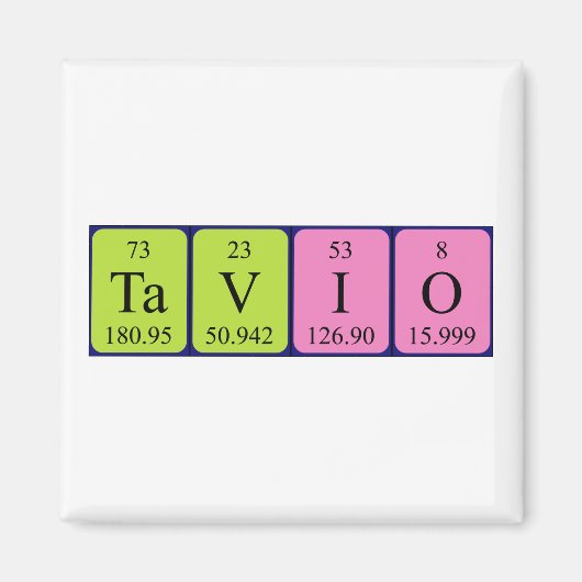 Tavio周期表名磁石 マグネット (正面)