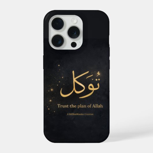 Tawakkul Gold Arabic Calligraphy – Trust the Plan  iPhoneケース (裏面)