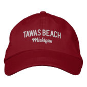 Tawas Beach Michigan Embroidered Hat 刺繍入りキャップ (正面)