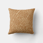 Tawnyスタイリッシュ Brown Zebra印刷モノグラムと名前 クッション (裏面)