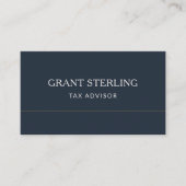 Tax Advisor Navy Blue Professional 名刺 (正面)