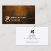 Tax Preparer Faux Gold Dollar Pen Icon Finance 名刺 (正面/裏面)