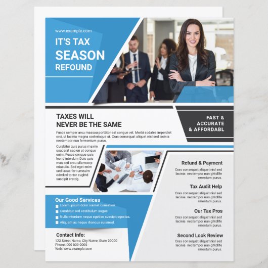 Tax Return Service Flyer Template (正面/裏面)