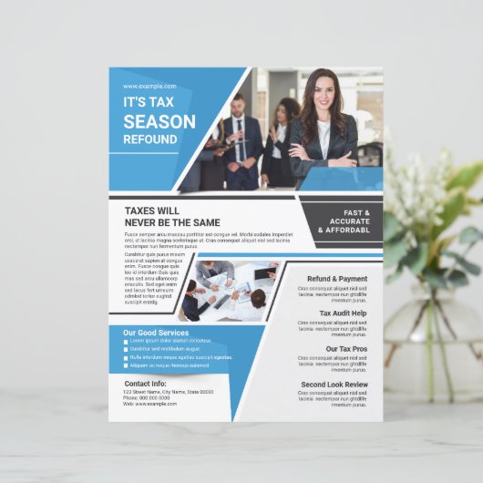 Tax Return Service Flyer Template (スタンド正面)