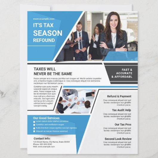 Tax Return Service Flyer Template (正面)