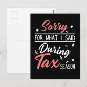 Tax Season Joke Accountant Coffee CPA Bookkeeper ポストカード (正面/裏面)