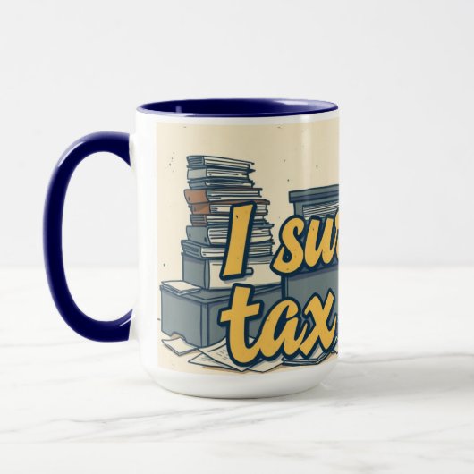 Tax Season Survival Funny Accountant Coffee マグカップ (左)