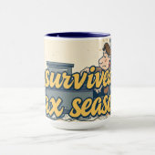 Tax Season Survival Funny Accountant Coffee マグカップ (中央)