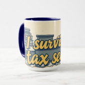 Tax Season Survival Funny Accountant Coffee マグカップ (正面左)