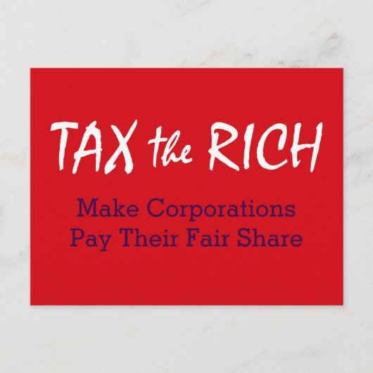 Tax the Rich ポストカード (正面)