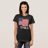 Taxation Is Theft American USA Flag Libertarian An Tシャツ (正面フル)