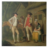 Taxeのために差し押さえられる寡婦のCostardの牛および商品 タイル (正面)