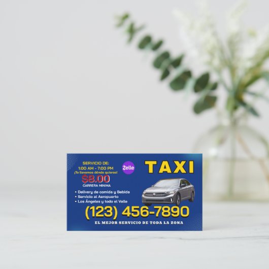 TAXI BUSINESS CARD 名刺 (スタンド正面)