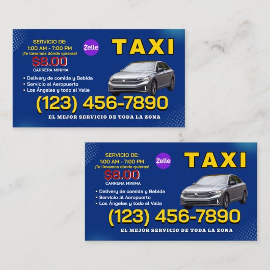 TAXI BUSINESS CARD 名刺 (正面/裏面)