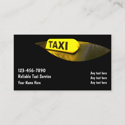 Taxi Business Cards 名刺 (正面)