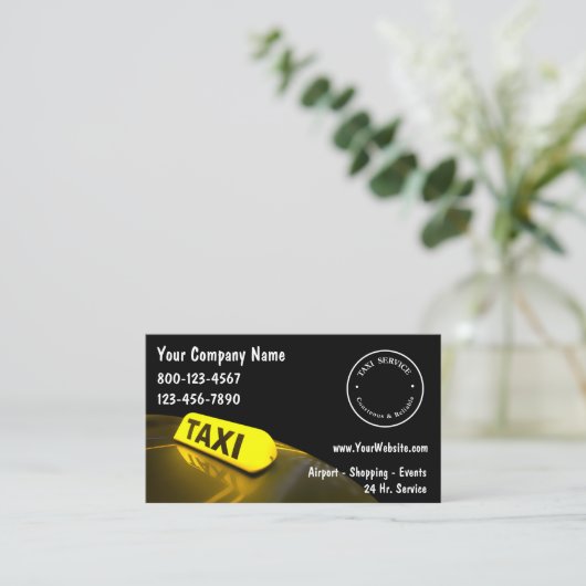 Taxi Business Cards 名刺 (スタンド正面)