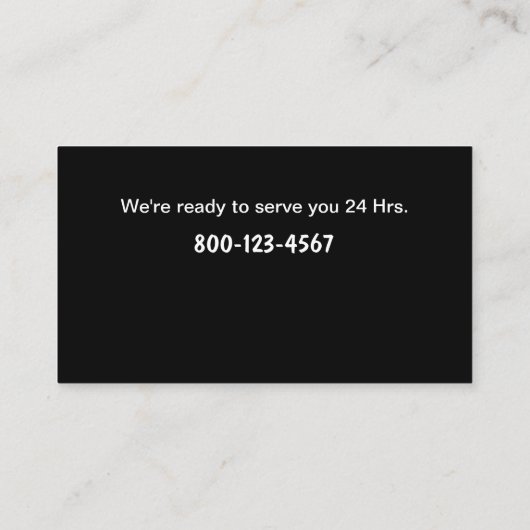 Taxi Business Cards 名刺 (裏面)