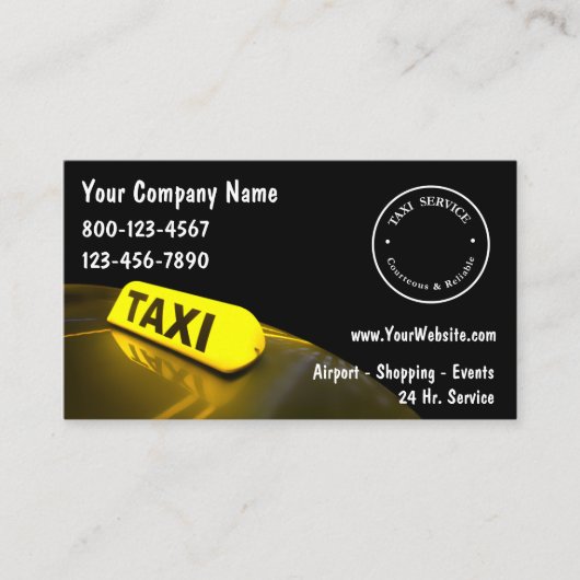 Taxi Business Cards 名刺 (正面)