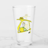 Taxi Driver Stickman タンブラーグラス (裏面)