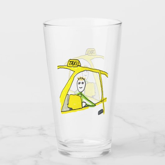 Taxi Driver Stickman タンブラーグラス (正面)