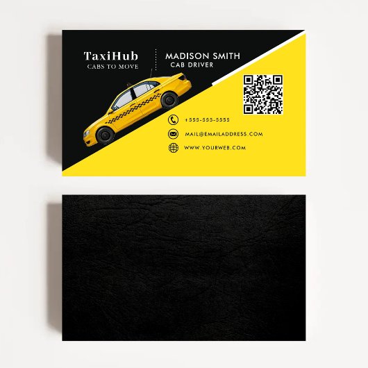 Taxi modern minimalist business card 名刺